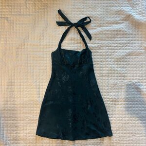 wild fable One-Shoulder Halter Dress in Deep Teal